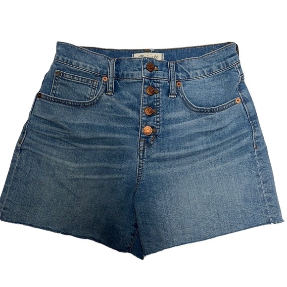 Madewell High Rise Buttonfly Jean Shorts 25 - Picture 1 of 7
